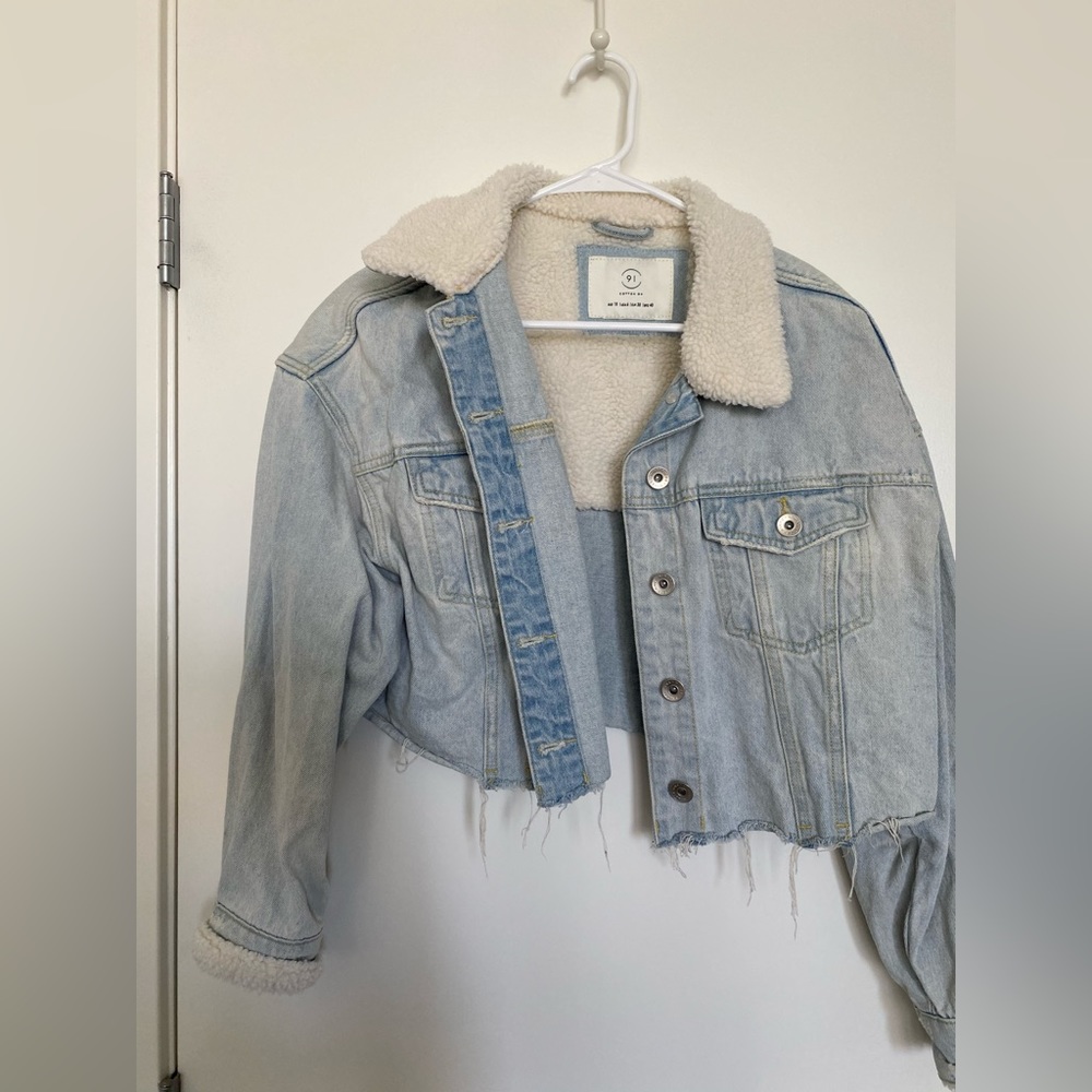 Brand new teddy denim jacket